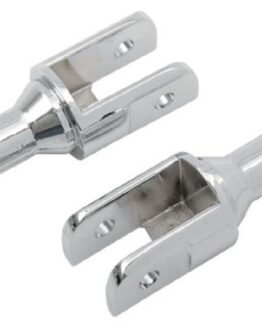 Kuryakyn Female Peg Adapter Chrome Pair for 5/8in Square Mounts