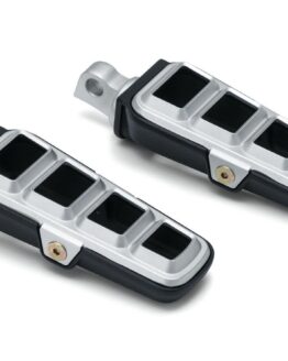 Kuryakyn Dillinger Footpegs Silver w/ Male Mount Adapter