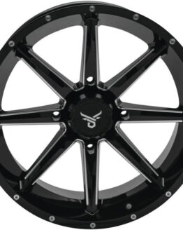 QuadBoss Slicer 18x7 4/156 4+3 Black Aluminum Wheel Rim