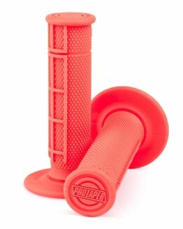 ProTaper 1/2 Waffle Neon Red MX Grips for Twist Throttle