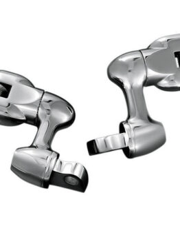 Kuryakyn 2in Adjustable Lockable Offsets with Male Mount Adapter Chrome