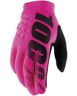 100% Brisker Gloves Neon Pink Large
