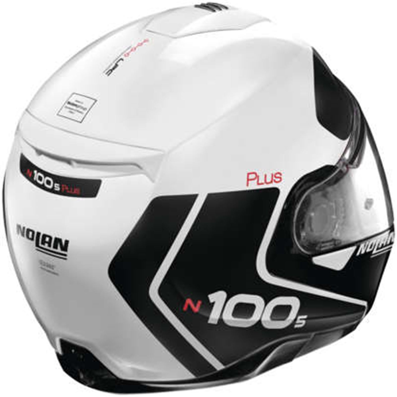 Nolan N100-5 Plus Distinctive Helmet White/Black Small - Image 3