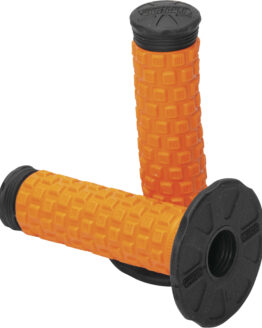 Pillow Top Motorcycle Grips - Orange & Black