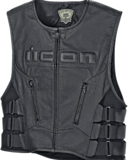 D30 Leather Vest - Black Men's 4X-Large