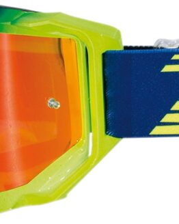 3200 Navy / Yellow Venom OTG Goggles - Orange Dual Mirrored Lens