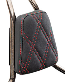 Tapered Backrest Pad Double Diamond Red Stitch by Drag Specialties