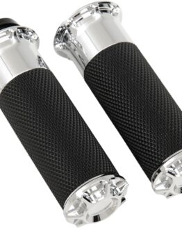 Fly-By-Wire Fusion Series Grips - Chrome Bevel