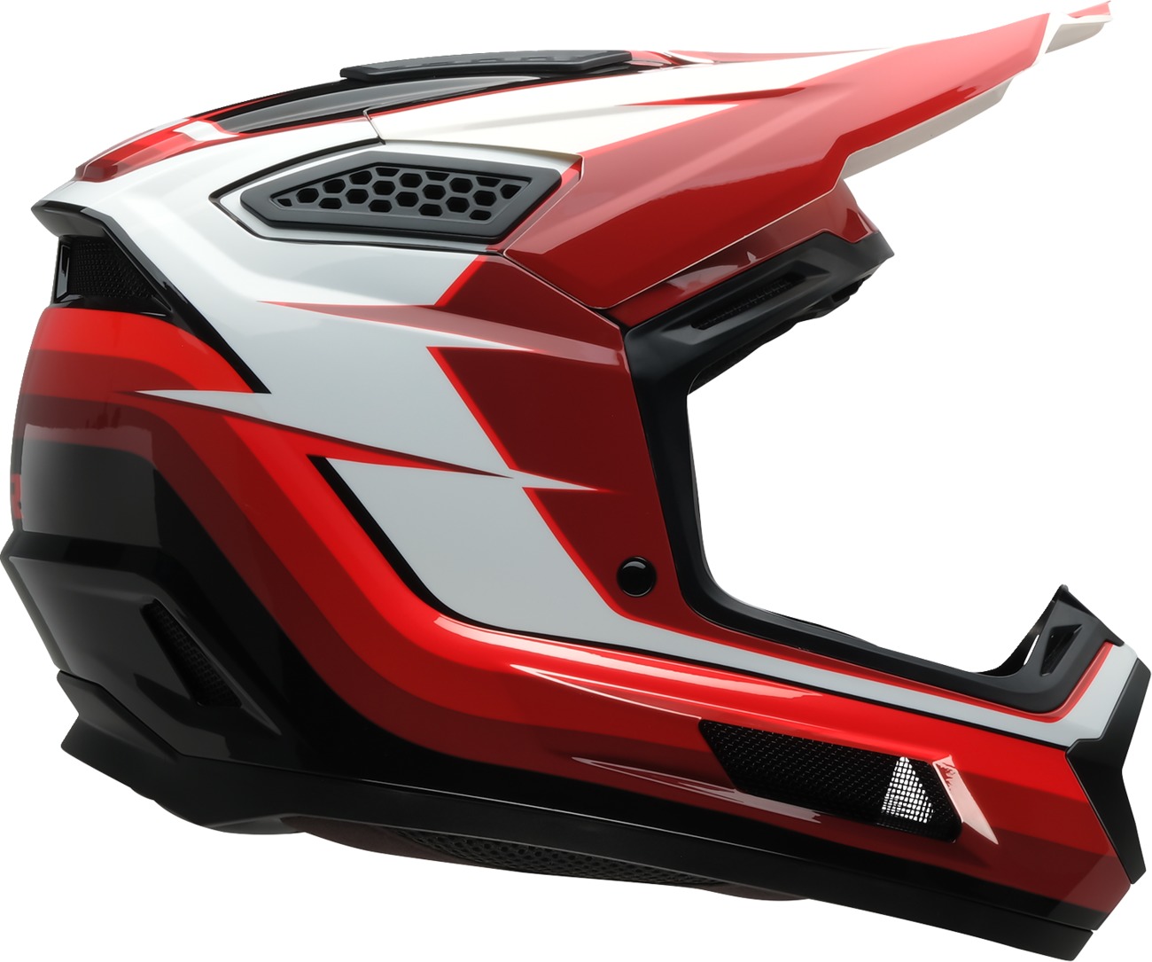 Z1R Dirt Maxx Vortex Helmet Red/White XS Unisex - Image 3