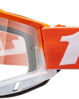 100% Accuri 2 Goggles Clear Lens Orange White Adult