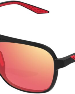 Kasia Sunglasses Black/Red w/ Red Mirror Lens