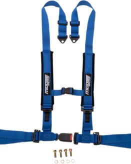Moose Auto Buckle 4 Point Seat Harness 2" 2x2 - Blue