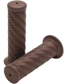 Biker's Choice Spiral Handlebar Grip 1in Brown