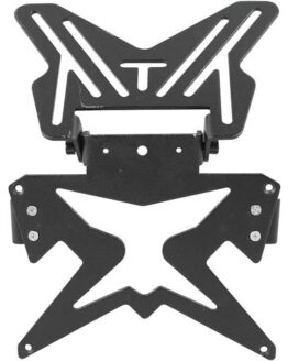 BikeMaster Universal Aluminum License Plate Bracket Black