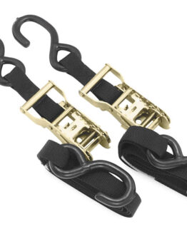 BikeMaster Ratchet Tie Downs Pair 1" x 66" Black