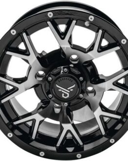 QuadBoss Barbwire 14x7 Black Machined Wheel 4/137 Bolt Pattern
