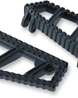 Kuryakyn Riot Serrated Driver Floorboards Satin Black