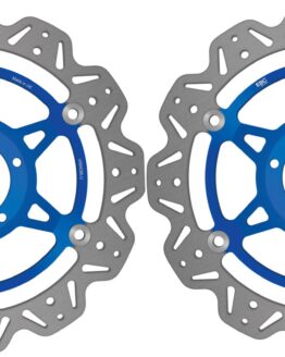 VEE Style Brake Rotors - Blue Center Front Set