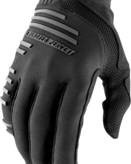 100% Men's R-Core Black Gloves 2XL for ATV/Motocross/Off-Road