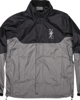 Thrashin Supply Mission Waterproof Rain Jacket Black/Gray Men's Medium