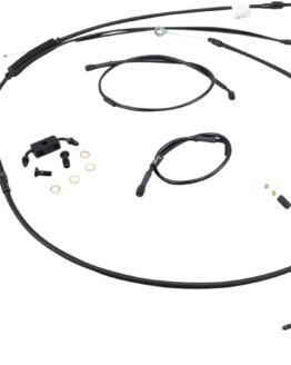 Extended Black Control Cable Kit For Dynas - 14" tall bars (ABS)