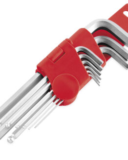 Bikemaster 9-Pc Metric Short Ball End Hex Wrench Set with Holder