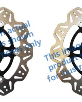 VEE Style Brake Rotors - Black Center Front Set