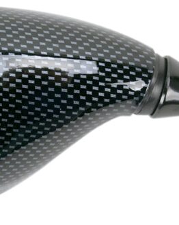 Emgo Right Mirror Carbon Fiber Look Black Fits 03-04 Kawasaki ZX6R/RR