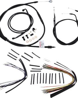 Extended Black Control Cable Kit - 14" tall bars
