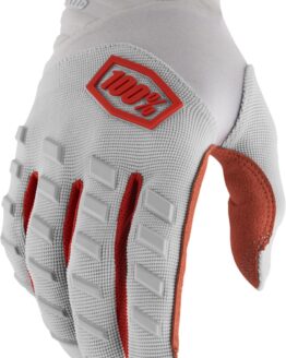 100% Airmatic Gloves Silver Orange Men's Medium