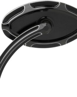 Arlen Ness Black Cats Eye Left Mirror Short Stem Aluminum