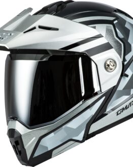 GMAX MD-74 Striker Modular Helmet Silver/Blue Metallic Large