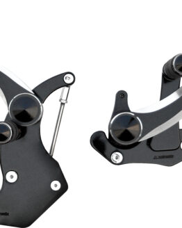 Accutronix Black Forward Controls +6" Billet Aluminum Fits 14-19 Harley Touring