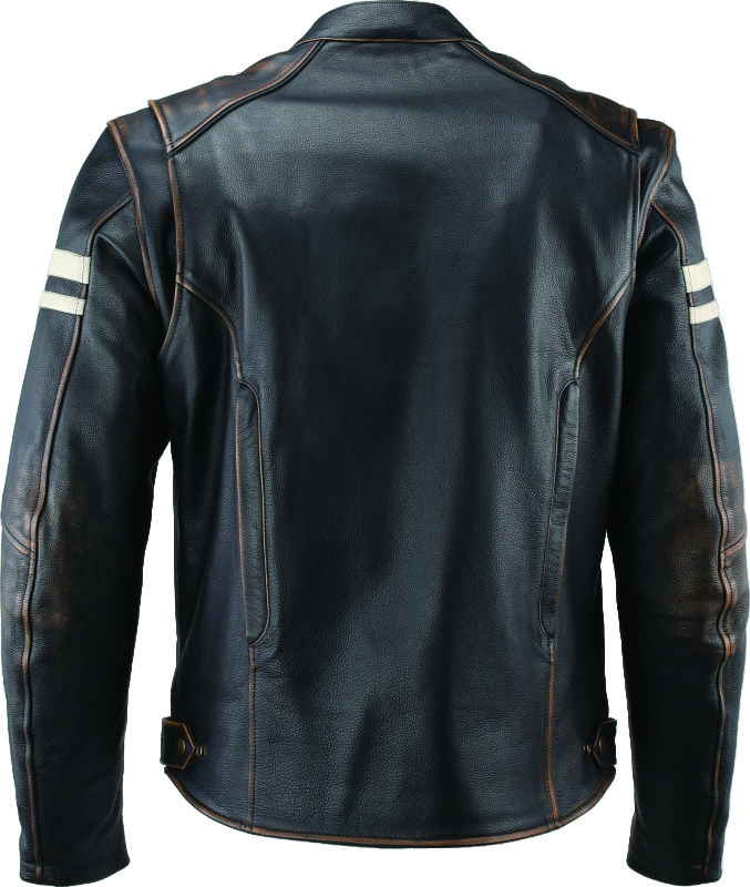 Kuryakyn Hoodlum Vintage Leather Jacket Black Small Men's - Image 3