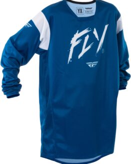 Fly Racing Youth Kinetic Stoke Jersey Navy/White Youth Large
