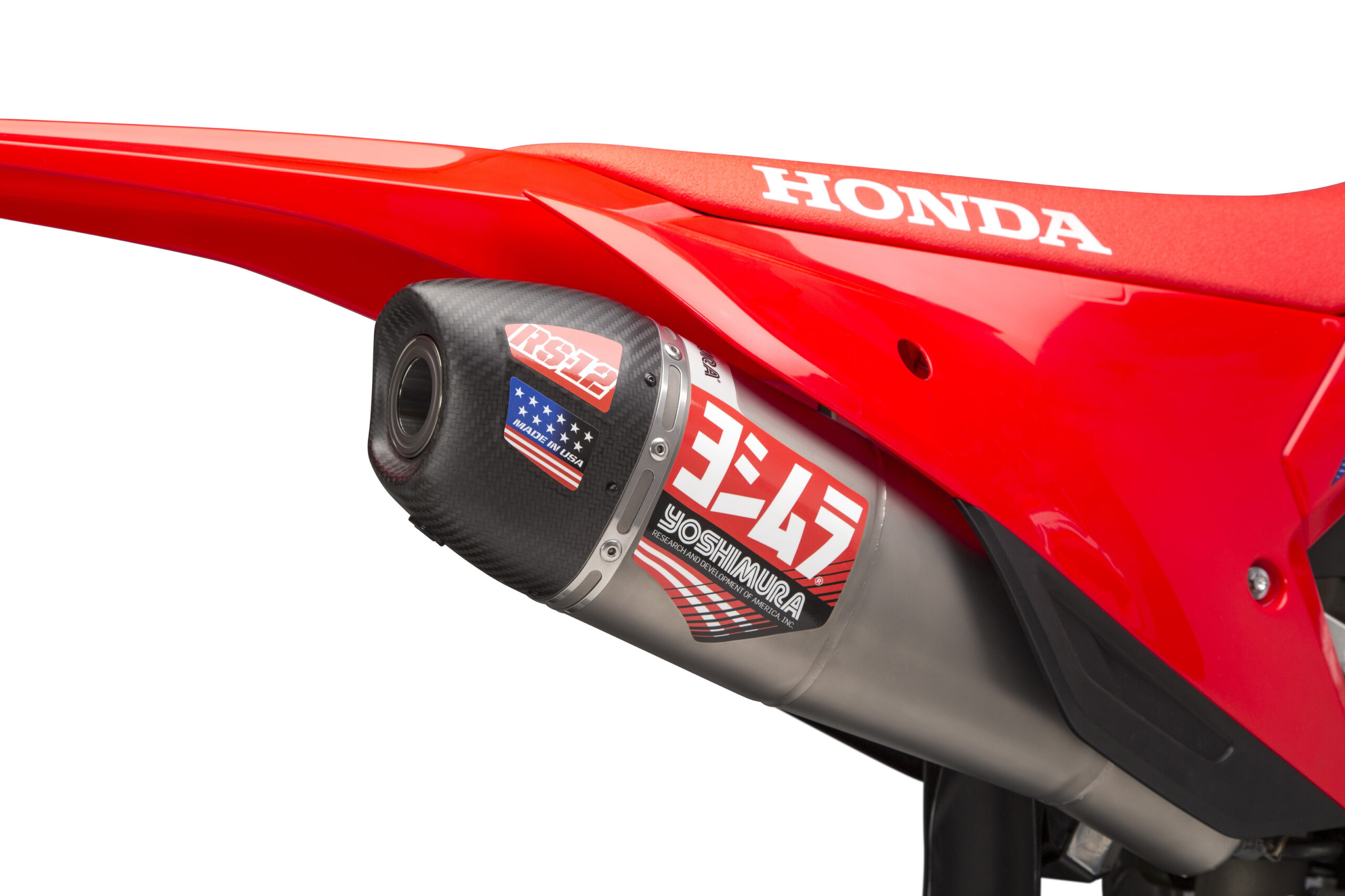 Yoshimura RS-12 Slip-On Exhaust Muffler CF Cap Fits 21-24 Honda CRF450R - Image 6