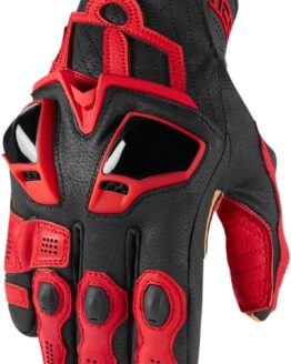 Hypersport Leather Cold Weather Short Cuff Gloves - Red Men's 2X-Large