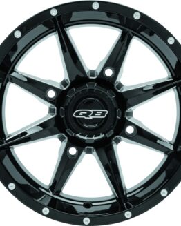 QuadBoss Slicer Wheel 14x7 4/156 4+4 Black