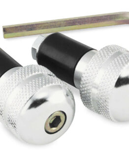 BikeMaster Anti Vibration Bar Ends Silver - Fits 7/8" Handlebars