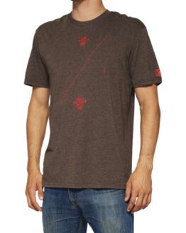 100% Astra Tee Brown Heather XL - Men's Cotton Blend T-Shirt