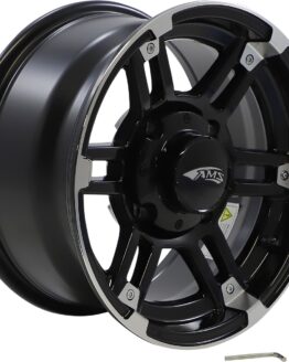 AMS Roll'n 104 14x7 Gloss Black Machined Wheel 4/137