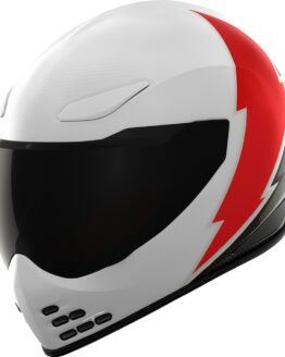 ICON Domain Slabtown Full Face Helmet 2XL White Red Unisex