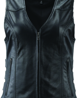 Kuryakyn Plains Leather Vest Black Womens XL