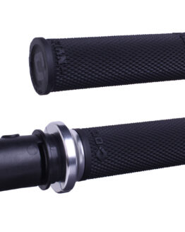 ODI Ruffian Lock-On Street Grips Black/Silver For Harley CVO