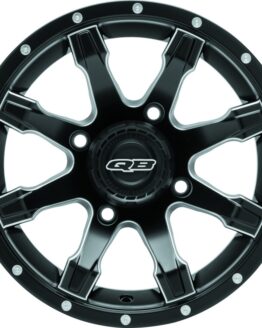 QuadBoss Grinder Wheel 14x7 4/137 5+3 with Center Cap Black