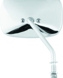 Bikers Choice Short Stem Left Mirror 5x3.5 Silver For Harley-Davidson