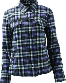 Kuryakyn Cameo Flannel Moto Shirt Womens Black Large