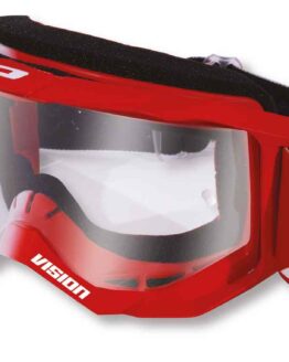 Pro Grip Vision MX Goggles Red & White with Clear Lens