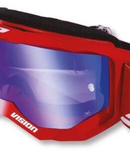 Pro Grip Vision MX Goggles Blue Iridium Lens Red & White
