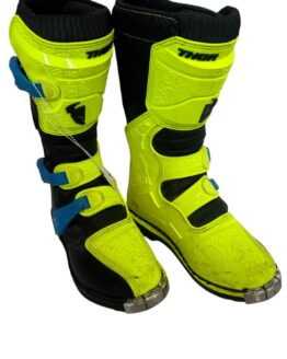 Blitz Xp Dirt Bike Boots - Yellow Mx Sole Us Size Youth 04